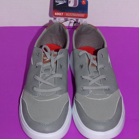 Speedo Tiller Men’s Water Shoes Gray Size M 9-10 Swim Beach Pool - Picture 2 of 3
